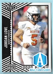 2020 SAGE HIT Premier Draft #12 Jordan Love Utah State Aggies (Black)
